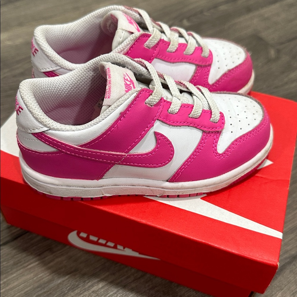 Nike Dunk Pink and White Sneakers
